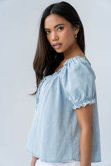 Charlotte Denim Blouse - Final Sale