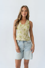 Sasha Floral Plunge Top - Final Sale