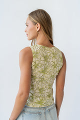 Sasha Floral Plunge Top - Final Sale