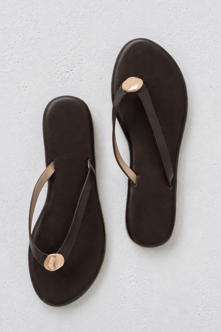 Kellen Thong Sandal in Dark Brown - FINAL SALE