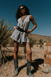 Trina Denim Romper - FINAL SALE