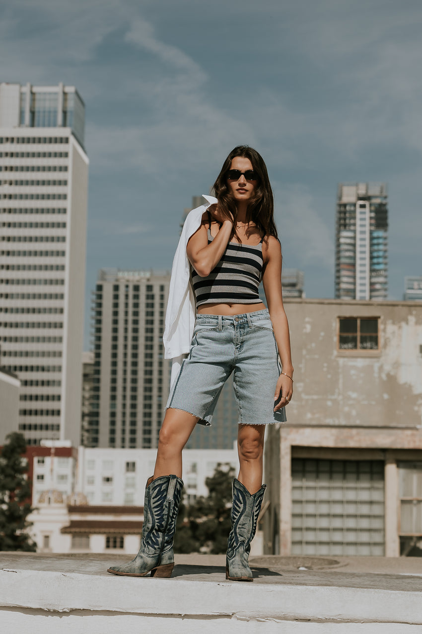 Dylan Two-Toned Bermuda Shorts