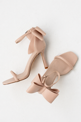 Marcel Bow Heels In Beige - Final Sale
