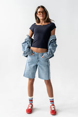Dylan Two-Toned Bermuda Shorts