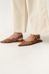 Steve Madden Shay Slingback Flats In Cognac