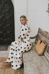 Jacklynn Polka Dot Midi Skirt