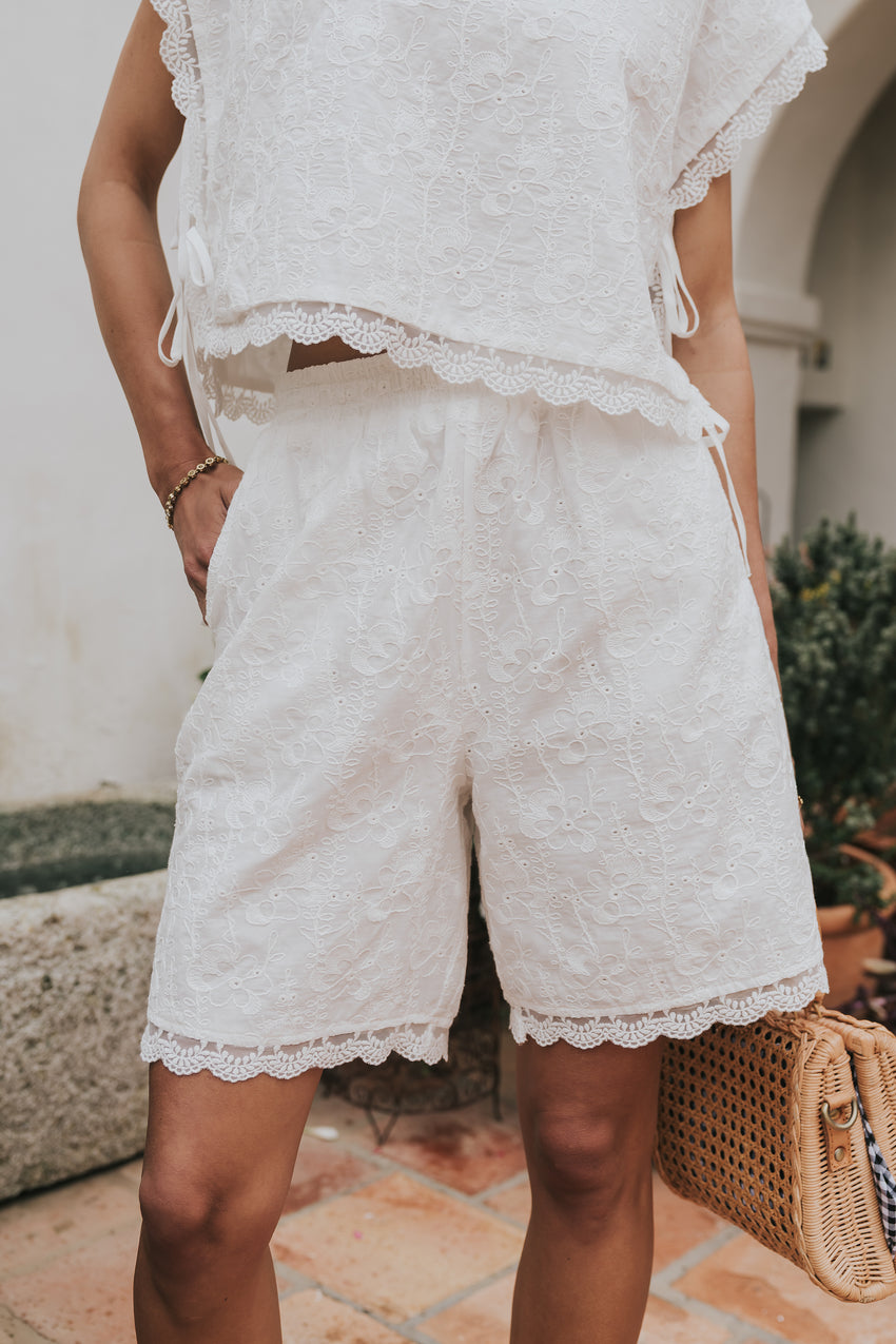 Klara Floral Embroidered Shorts - FINAL SALE