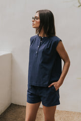 Harley Tank In Navy - Final Sale