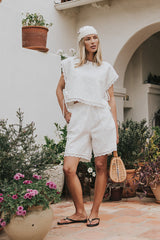 Klara Floral Embroidered Shorts - Final Sale