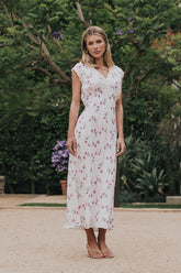 Brinkley Floral Maxi Dress in Berry - FINAL SALE