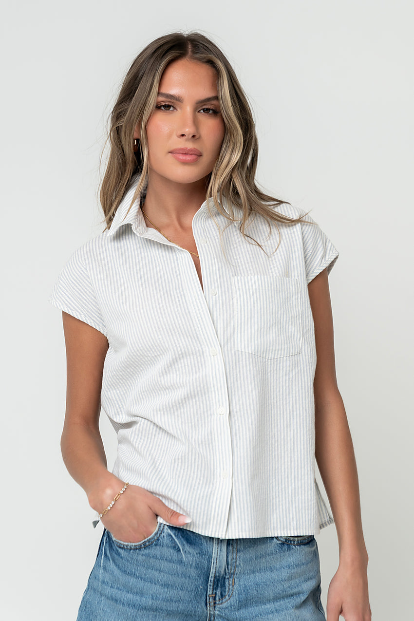 Carson Striped Button Up - FINAL SALE