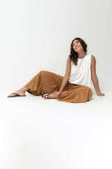 Alice Pintuck Top In Cream - Final Sale