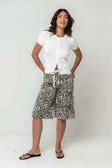 Briggs Leopard Barrel Jorts
