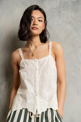Kinny Embroidered Tank - FINAL SALE