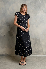 Janey Polka Dot Maxi Dress