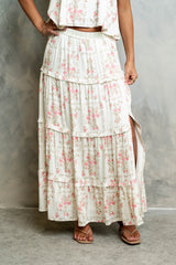 Maya Floral Tiered Maxi Skirt