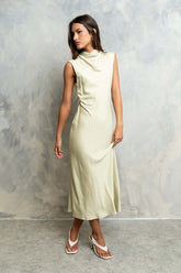 Shay Midi Dress in Green - FINAL SALE