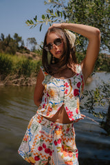 Fiorella Graphic Top - Final Sale