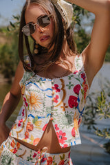Fiorella Graphic Top - Final Sale