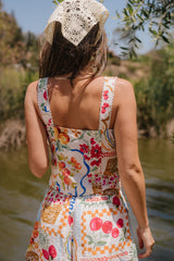 Fiorella Graphic Top - Final Sale