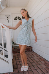 Millie Gingham Sleeveless Mini Dress