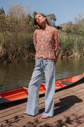 Rosa Crochet Top in Brick