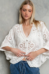 Nicole Crochet Blouse - FINAL SALE