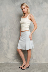 Saylor Ribbed Tank In Ivory - Final Sale
