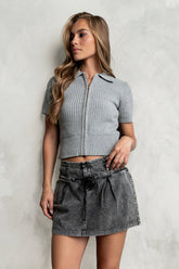Mandi Knit Sweater in Grey - FINAL SALE