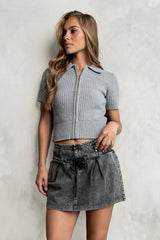 Mandi Knit Sweater in Grey - FINAL SALE
