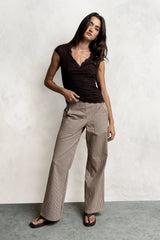 Gretta Striped Pants in Brown - FINAL SALE