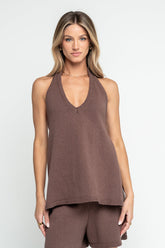 Marlena Halter Top in Brown