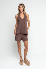 Marlena Halter Top In Brown