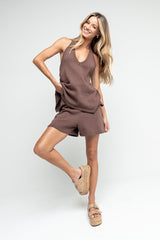 Marlena Halter Top In Brown