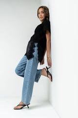 Mika Combination Top In Black