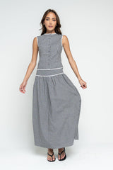 Kellie Gingham Skirt In Black
