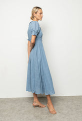 Demi Maxi Dress In Slate Blue