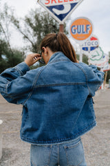 Sasha Denim Jacket In Medium Wash