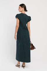 Ellianna Maxi Dress In Denim