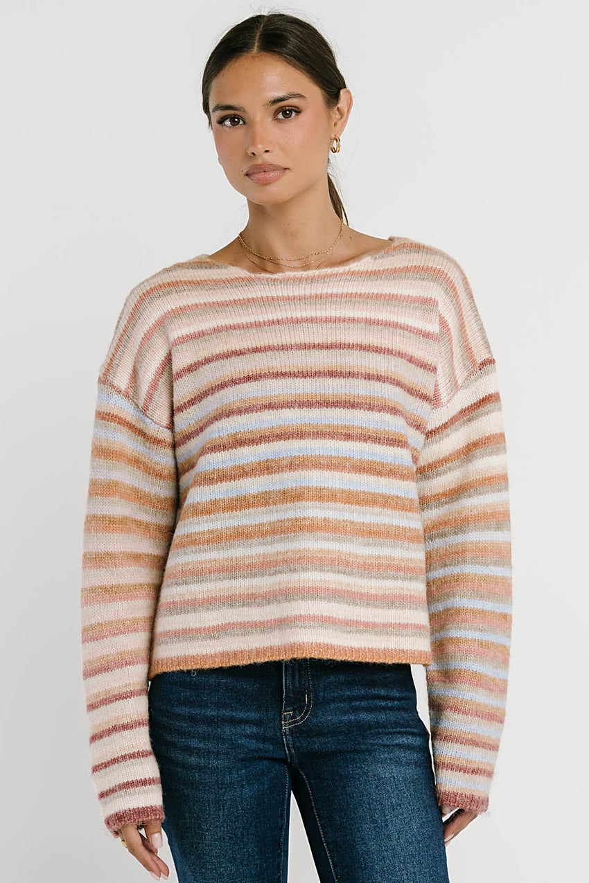 Nicole Striped Knit Sweater