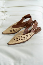 Steve Madden Shay Slingback Flats in Natural - FINAL SALE