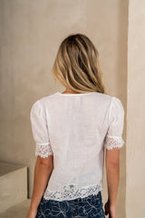 Kora Lace Trim Blouse - Final Sale