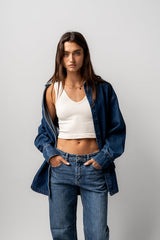 Maddy Oversized Button Up - Final Sale