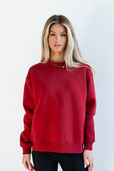 Marie Oversized Sweatshirt In Red - Final Sale