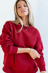 Marie Oversized Sweatshirt in Red - FINAL SALE
