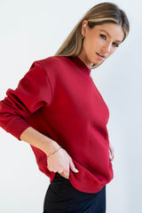 Marie Oversized Sweatshirt In Red - Final Sale