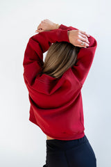 Marie Oversized Sweatshirt In Red - Final Sale