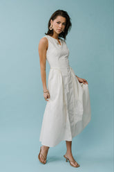 Jaynie Midi Dress in Cream - FINAL SALE