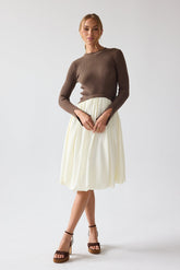 Kaison Mixed Media Midi Dress - FINAL SALE