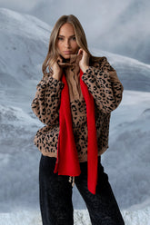 Maria Oversized Sherpa Jacket in Leopard - FINAL SALE